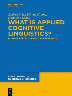 cover image of What is Applied Cognitive Linguistics?